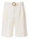 Just Cavalli Straight-leg Shorts In White