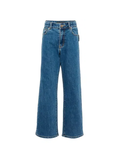 Just Cavalli Kids' Straight-leg Jeans In Blue