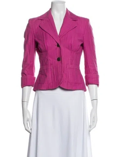 Pre-owned Just Cavalli Striped Blazer In Pink