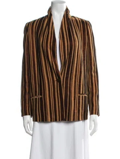 Pre-owned Just Cavalli Striped Jacket In Brown