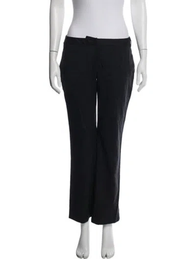 Pre-owned Just Cavalli Striped Straight Leg Pants In Black