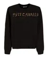 Just Cavalli Stud-detail Cotton Sweatshirt In Black