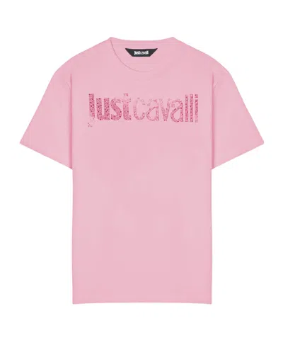 JUST CAVALLI JUST CAVALLI STUDDED LOGO T-SHIRT