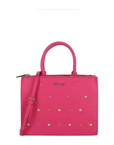Just Cavalli Studded Shoulder Bag Woman Handbag Pink Size - Polyester