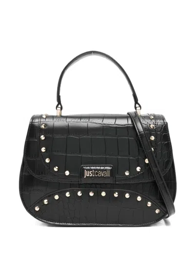 Just Cavalli Studded Tote Bag In Black