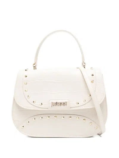 Just Cavalli Studded Tote Bag In White