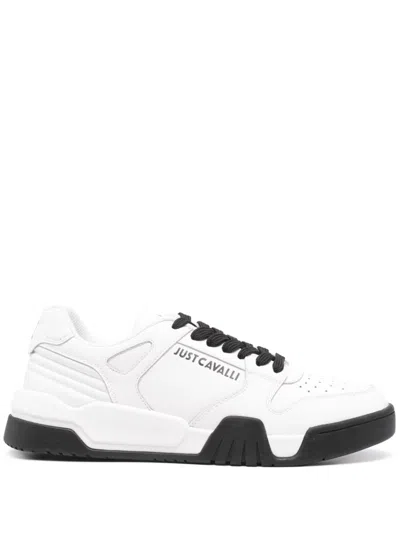 Just Cavalli Logo-embossed Chunky Sneakers In White
