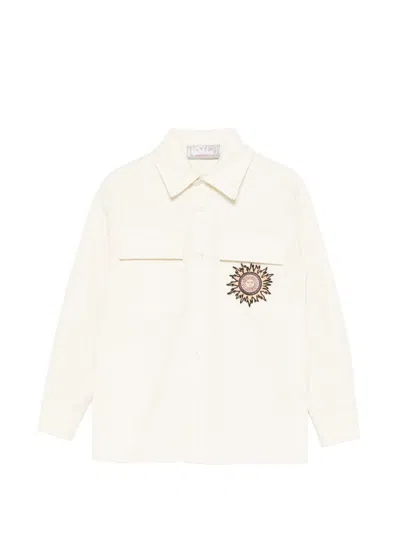 Just Cavalli Sun-appliqué Shirt In Neutral