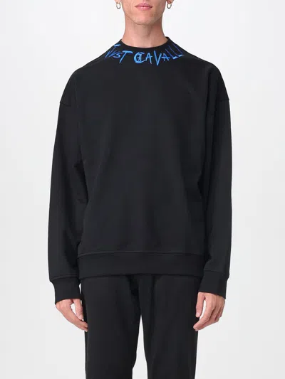 Just Cavalli Printed Sweatshirt In Black