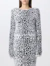 Just Cavalli Woman Sweater White Size M Polyamide, Virgin Wool, Acrylic In Black