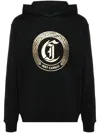 Just Cavalli Cotton Sweatshirt In Cotton In Black