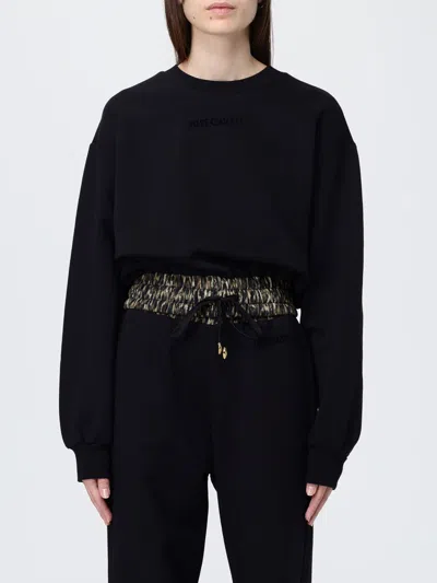 Just Cavalli Sweatshirt  Woman Color Green In Black