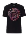 Just Cavalli T-shirt Mit Tiger-print In Black