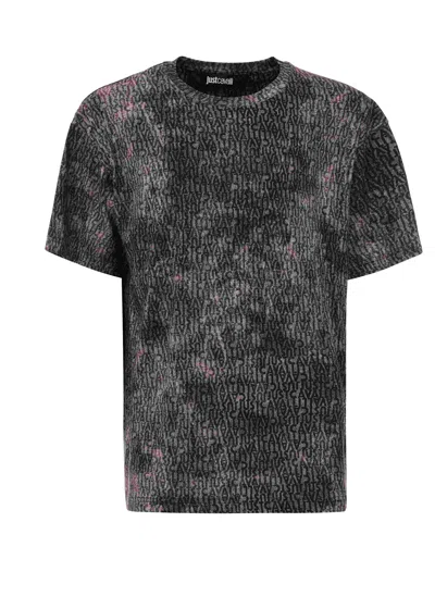 Just Cavalli Logo-print T-shirt In Black