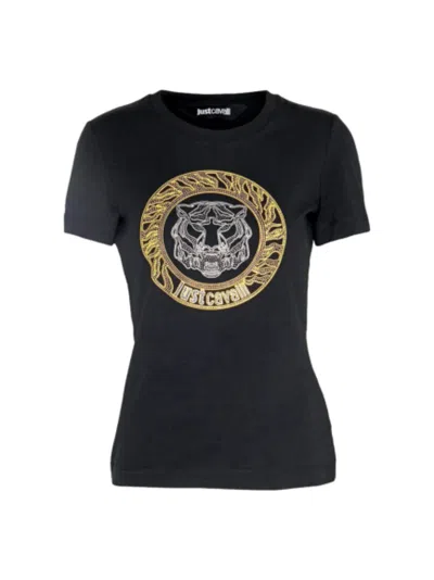 Just Cavalli Logo T-shirt In Black