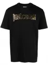 Just Cavalli Man T-shirt Black Size 3xl Cotton In Black