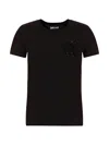 Just Cavalli Bead-logo Detail Jersey T-shirt In Black