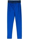 Just Cavalli Logo-print Leggins In Blue