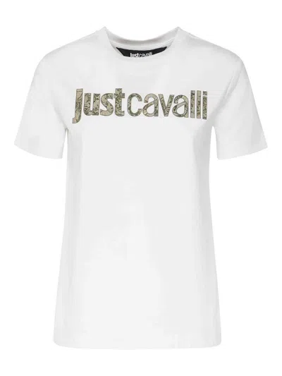 Just Cavalli Woman T-shirt White Size Xs Cotton