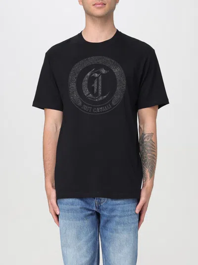 JUST CAVALLI JUST CAVALLI T-SHIRT MEN COLOR BLACK,G82730002