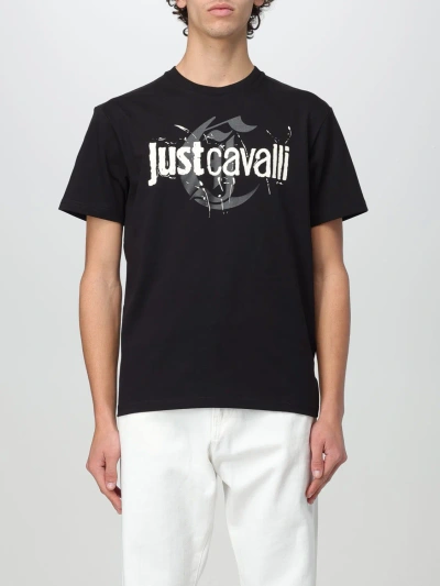 Just Cavalli Logo-print Cotton T-shirt In Black