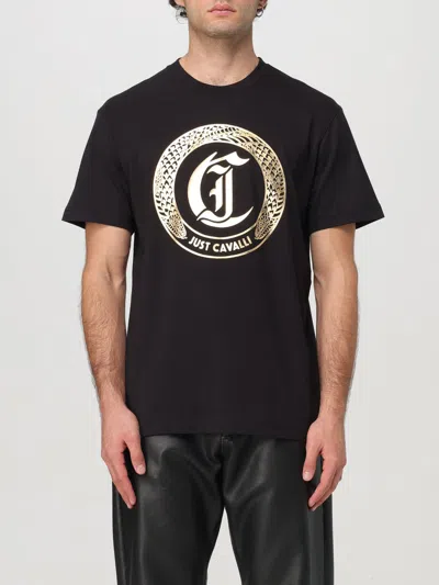 JUST CAVALLI T-SHIRT JUST CAVALLI MEN COLOR BLACK,G02400002
