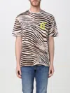 Just Cavalli Jungle-print Monogram T-shirt In Multicolor