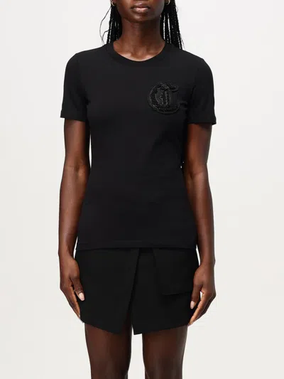 JUST CAVALLI T-SHIRT JUST CAVALLI WOMAN COLOR BLACK,G06376002