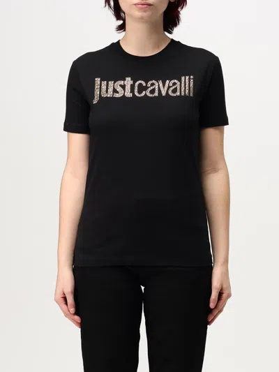JUST CAVALLI T-SHIRT JUST CAVALLI WOMAN COLOR BLACK,G06347002