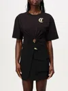 Just Cavalli Ring-detail T-shirt In Schwarz