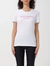 Just Cavalli Logo-print Round-neck T-shirt In White
