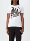 Just Cavalli Woman T-shirt White Size S Cotton In Weiss