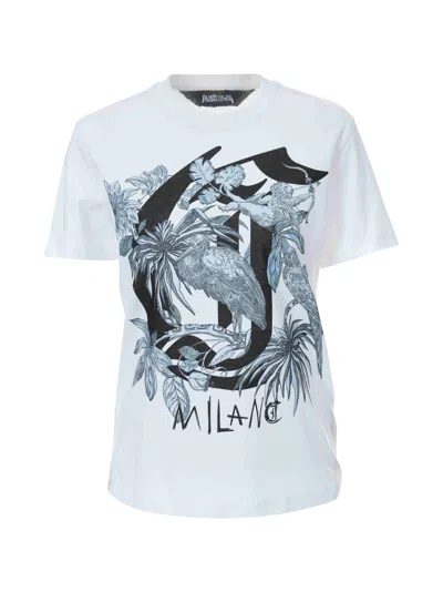 Just Cavalli Cotton T-shirt In White