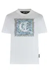 Just Cavalli T-shirt With Print In Neutral