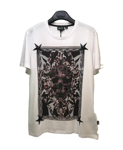 Just Cavalli T-shirt With Round Neck And Short Sleeves In Black