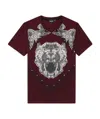 Just Cavalli T-shirt With Round Neck And Short Sleeves In Brown