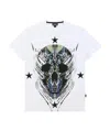 Just Cavalli T-shirt With Round Neck And Short Sleeves In White
