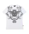 Just Cavalli T-shirt With Round Neck And Short Sleeves In White