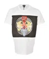 Just Cavalli T-shirt With Round Neck And Short Sleeves In White