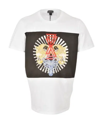 Just Cavalli T-shirt With Round Neck And Short Sleeves In White