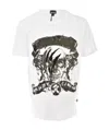 Just Cavalli T-shirt With Round Neck And Short Sleeves In White