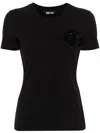 Just Cavalli Bead-logo Detail Jersey T-shirt In Black