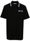 Just Cavalli Logo-embroidered Polo Shirt In Black