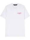Just Cavalli Logo-flocked Cotton T-shirt In White