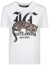 Just Cavalli Woman T-shirt White Size S Cotton In White