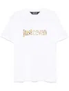 Just Cavalli Stylish Cotton T-shirt With Eye-catching Logo Print In White