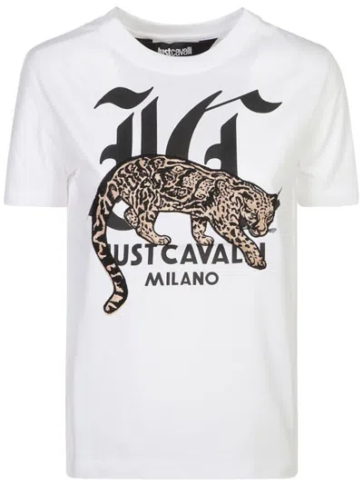 Just Cavalli Logo T-shirt In White