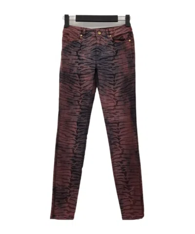Just Cavalli Textured Denim Trousers In Black