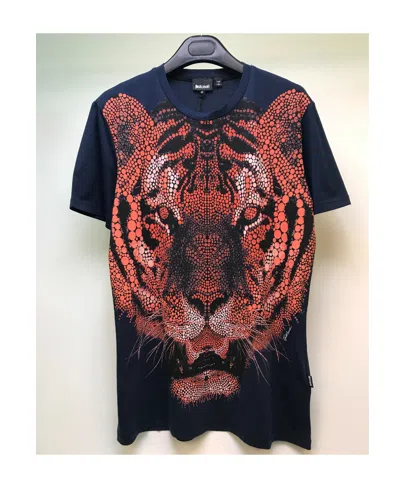 Just Cavalli Tiger Short-sleeved T-shirt In Black