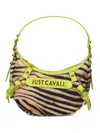 Just Cavalli Tiger-stripes Cross Body Bag In Neutrals